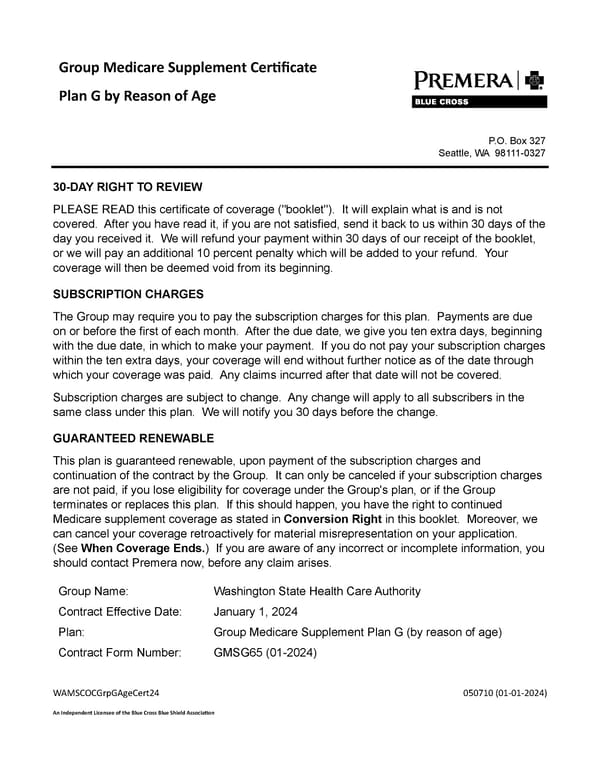 Plan G Certificate - Age (2024) - Page 1