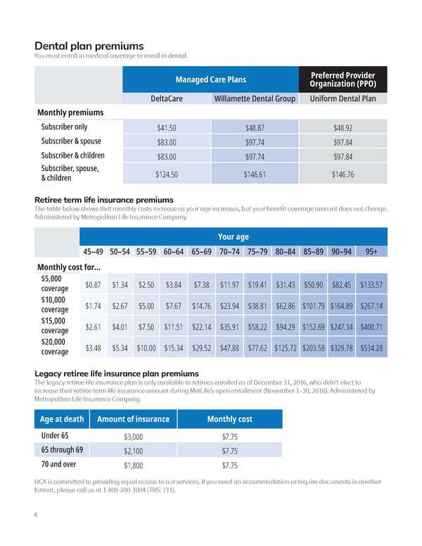 Retiree monthly premiums (2024) - Page 4