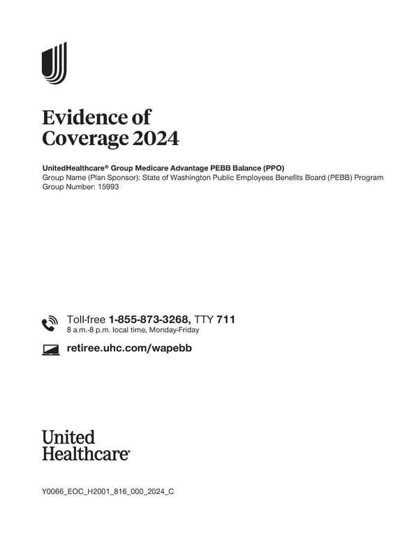 UnitedHealthcare PEBB Balance EOC (2024) - Page 1