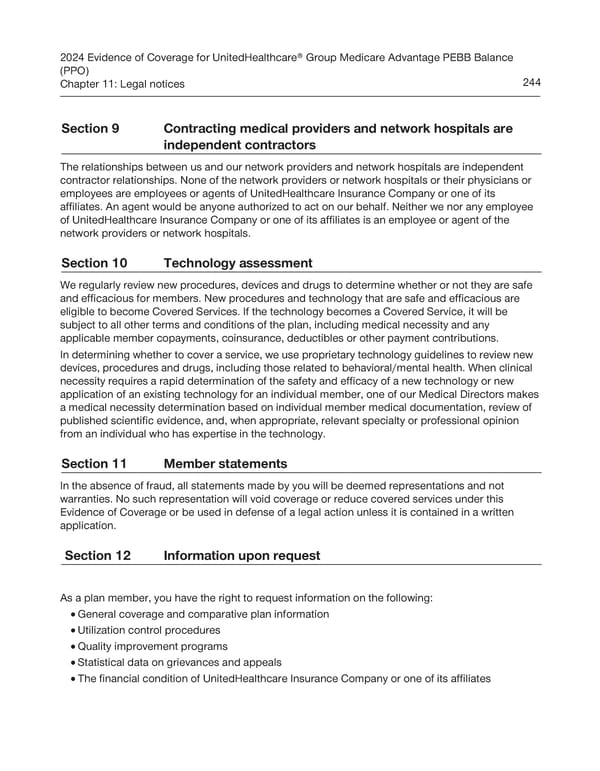 UnitedHealthcare PEBB Balance EOC (2024) - Page 250