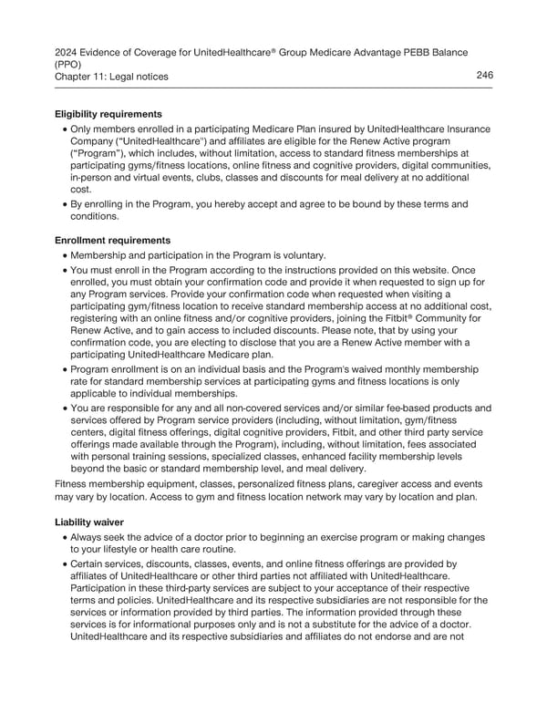 UnitedHealthcare PEBB Balance EOC (2024) - Page 252