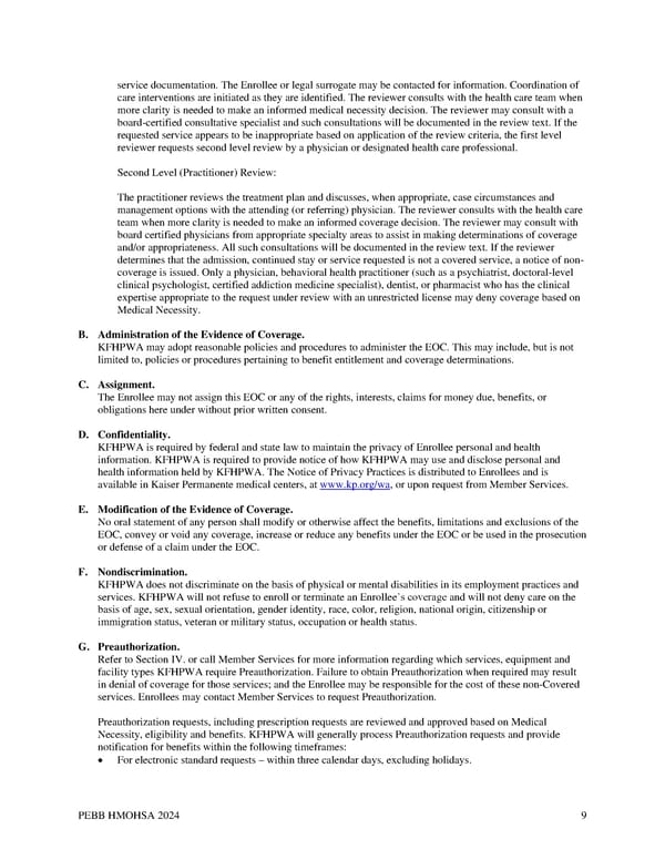 Kaiser Permanente WA CDHP EOC (2024) - Page 9