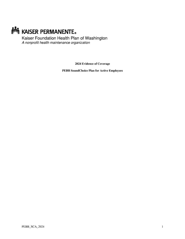 Kaiser Permanente WA SoundChoice EOC (2024) - Page 1