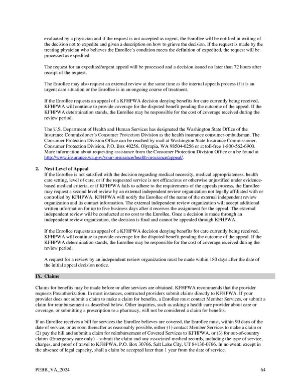 Kaiser Permanente WA Value EOC (2024) - Page 64