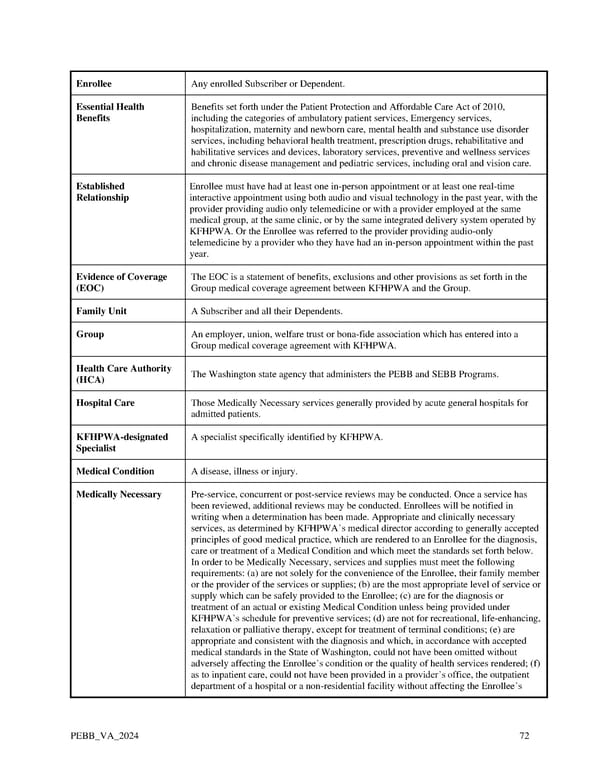 Kaiser Permanente WA Value EOC (2024) - Page 72