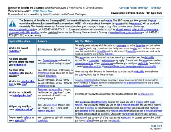 Kaiser Permanente WA Classic SBC (2024) - Page 1