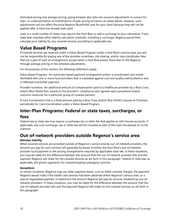 UMP Plus–UW Medicine Accountable Care Network (UW Medicine ACN) COC (2024) - Page 27