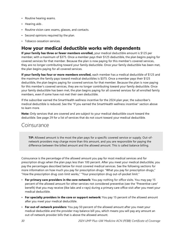 UMP Plus–UW Medicine Accountable Care Network (UW Medicine ACN) COC (2024) - Page 31