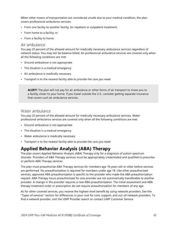 UMP Plus–UW Medicine Accountable Care Network (UW Medicine ACN) COC (2024) - Page 44