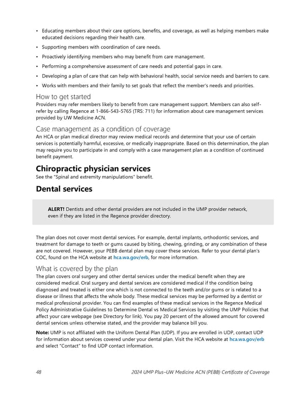 UMP Plus–UW Medicine Accountable Care Network (UW Medicine ACN) COC (2024) - Page 49