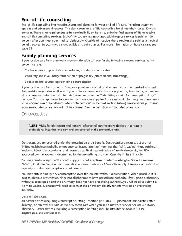 UMP Plus–UW Medicine Accountable Care Network (UW Medicine ACN) COC (2024) - Page 56