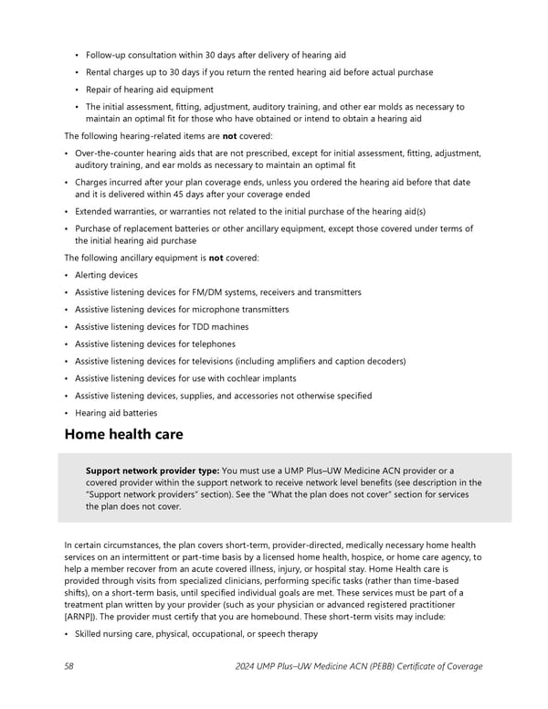 UMP Plus–UW Medicine Accountable Care Network (UW Medicine ACN) COC (2024) - Page 59