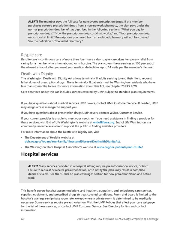 UMP Plus–UW Medicine Accountable Care Network (UW Medicine ACN) COC (2024) - Page 61