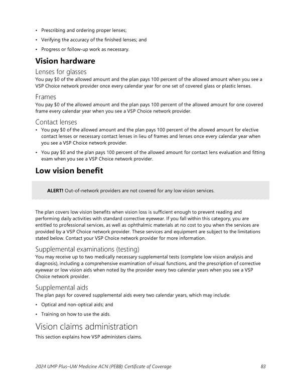 UMP Plus–UW Medicine Accountable Care Network (UW Medicine ACN) COC (2024) - Page 84