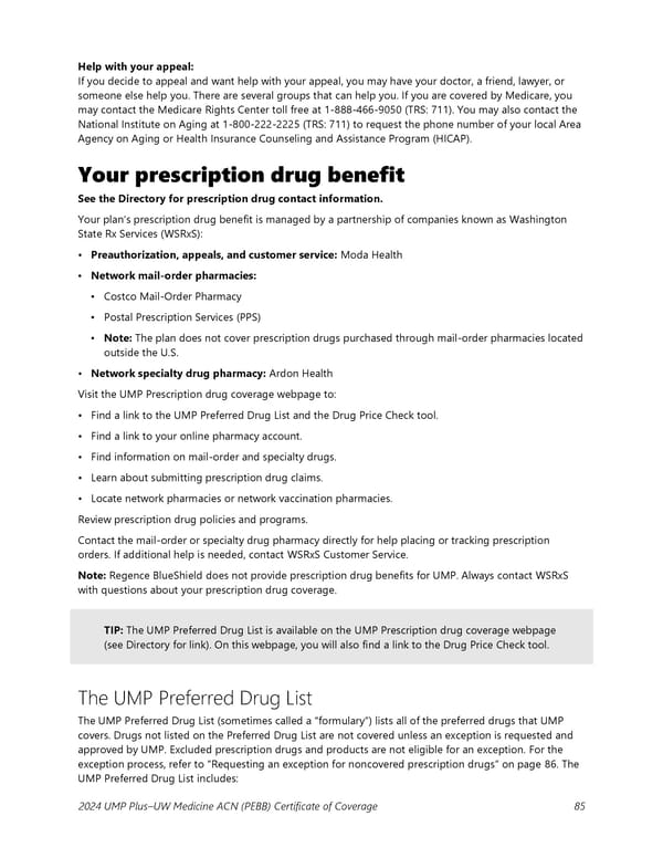 UMP Plus–UW Medicine Accountable Care Network (UW Medicine ACN) COC (2024) - Page 86