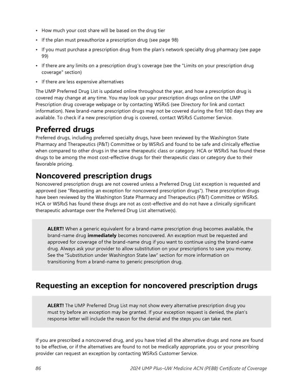 UMP Plus–UW Medicine Accountable Care Network (UW Medicine ACN) COC (2024) - Page 87