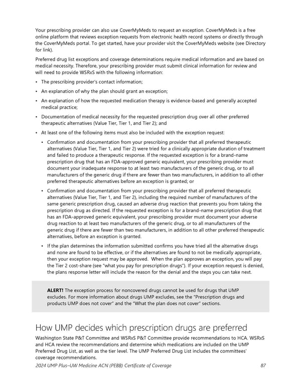 UMP Plus–UW Medicine Accountable Care Network (UW Medicine ACN) COC (2024) - Page 88