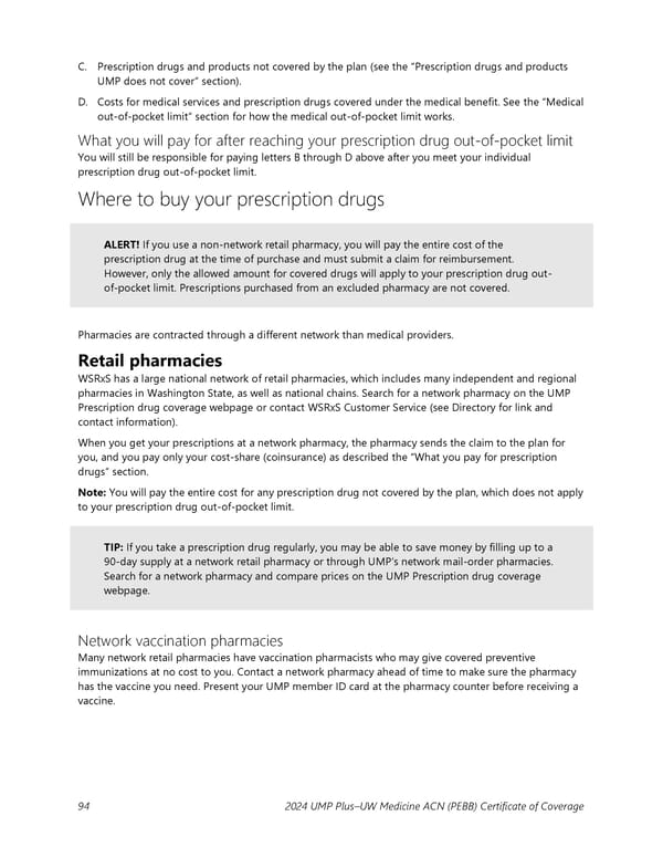 UMP Plus–UW Medicine Accountable Care Network (UW Medicine ACN) COC (2024) - Page 95