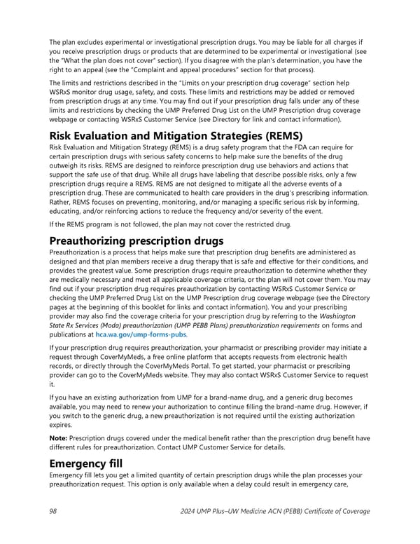 UMP Plus–UW Medicine Accountable Care Network (UW Medicine ACN) COC (2024) - Page 99