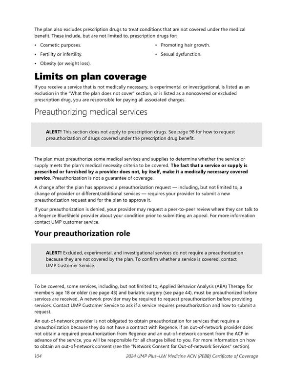 UMP Plus–UW Medicine Accountable Care Network (UW Medicine ACN) COC (2024) - Page 105