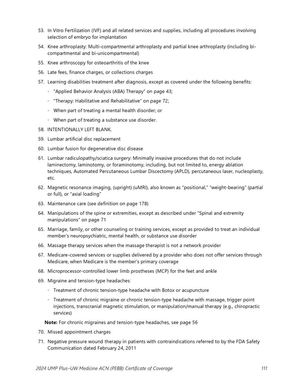 UMP Plus–UW Medicine Accountable Care Network (UW Medicine ACN) COC (2024) - Page 112