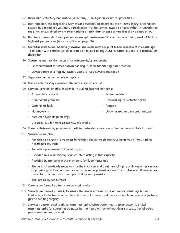 UMP Plus–UW Medicine Accountable Care Network (UW Medicine ACN) COC (2024) - Page 114