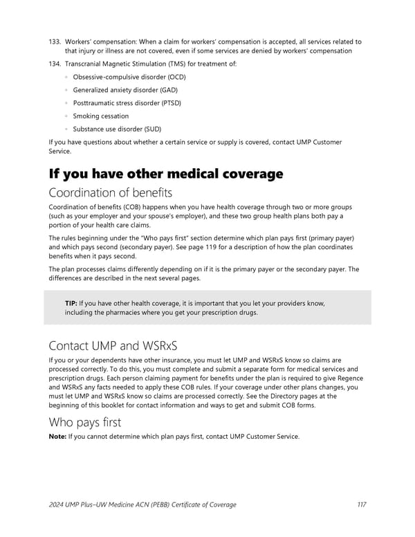 UMP Plus–UW Medicine Accountable Care Network (UW Medicine ACN) COC (2024) - Page 118