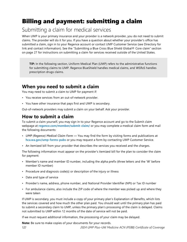 UMP Plus–UW Medicine Accountable Care Network (UW Medicine ACN) COC (2024) - Page 123