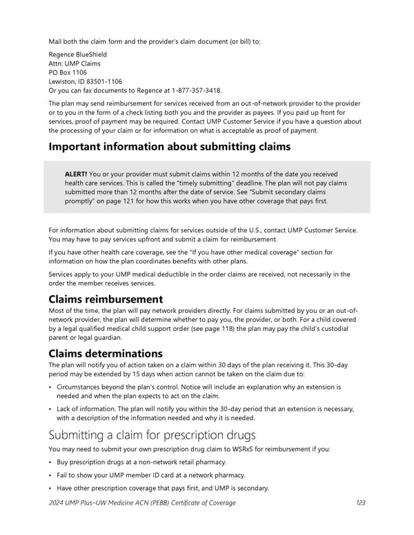 UMP Plus–UW Medicine Accountable Care Network (UW Medicine ACN) COC (2024) - Page 124