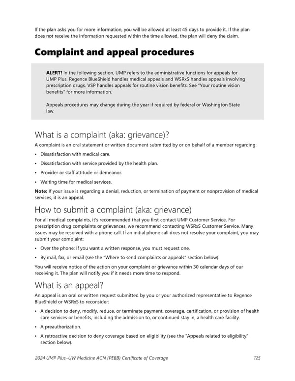 UMP Plus–UW Medicine Accountable Care Network (UW Medicine ACN) COC (2024) - Page 126