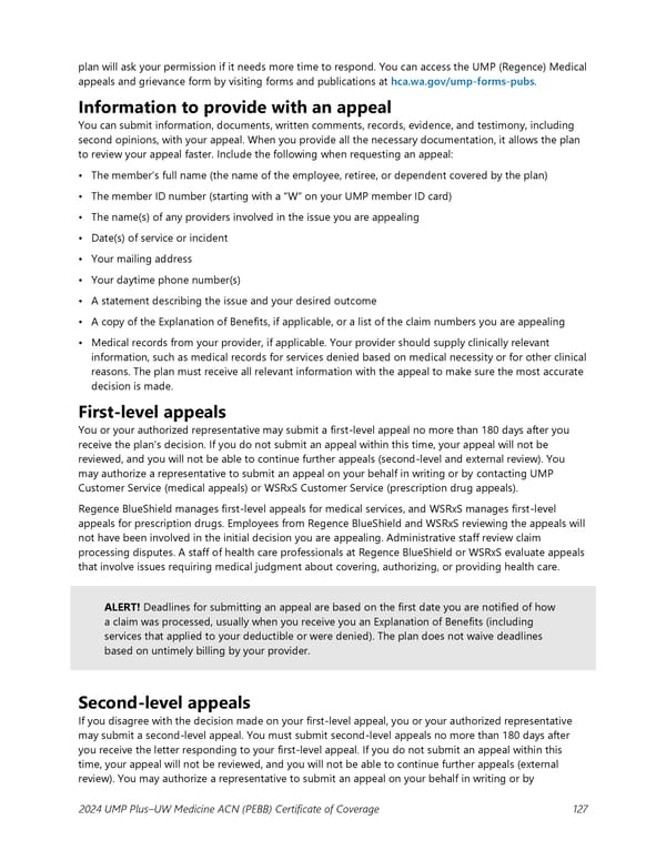 UMP Plus–UW Medicine Accountable Care Network (UW Medicine ACN) COC (2024) - Page 128