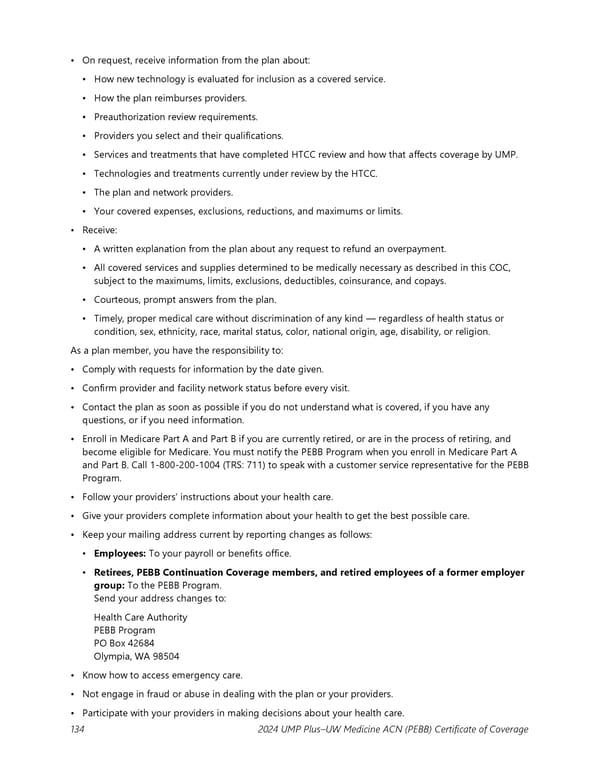 UMP Plus–UW Medicine Accountable Care Network (UW Medicine ACN) COC (2024) - Page 135