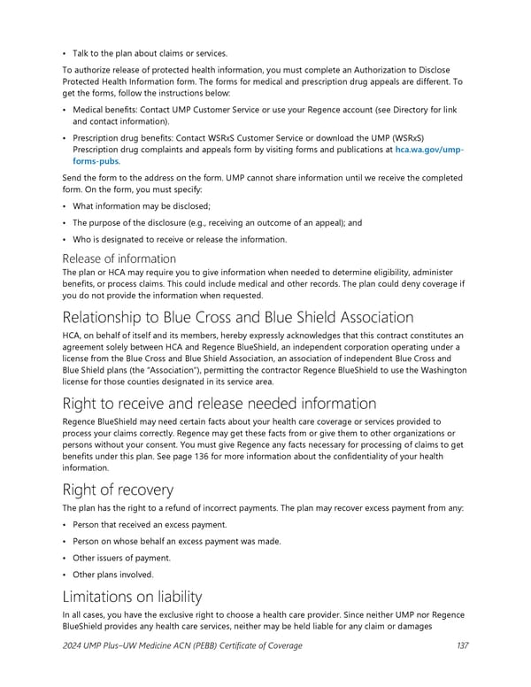 UMP Plus–UW Medicine Accountable Care Network (UW Medicine ACN) COC (2024) - Page 138