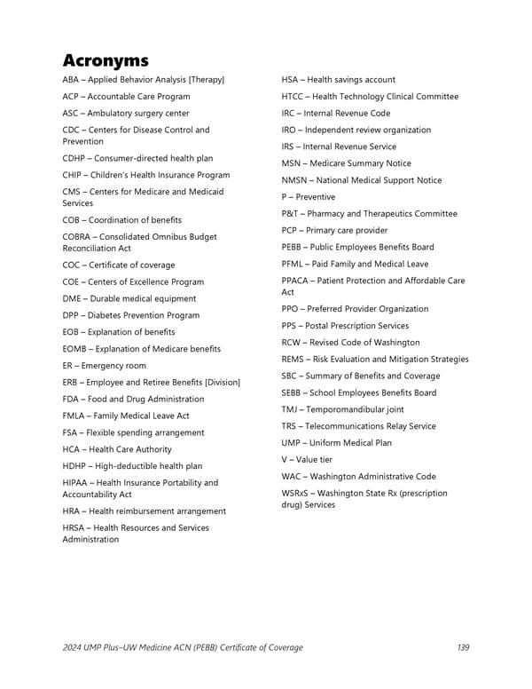 UMP Plus–UW Medicine Accountable Care Network (UW Medicine ACN) COC (2024) - Page 140