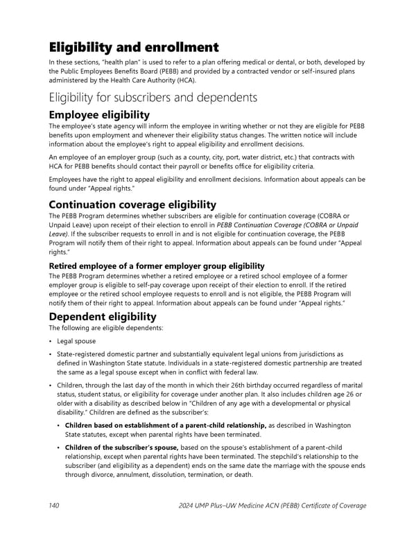 UMP Plus–UW Medicine Accountable Care Network (UW Medicine ACN) COC (2024) - Page 141