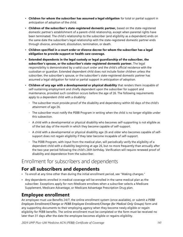 UMP Plus–UW Medicine Accountable Care Network (UW Medicine ACN) COC (2024) - Page 142