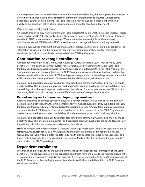 UMP Plus–UW Medicine Accountable Care Network (UW Medicine ACN) COC (2024) - Page 143