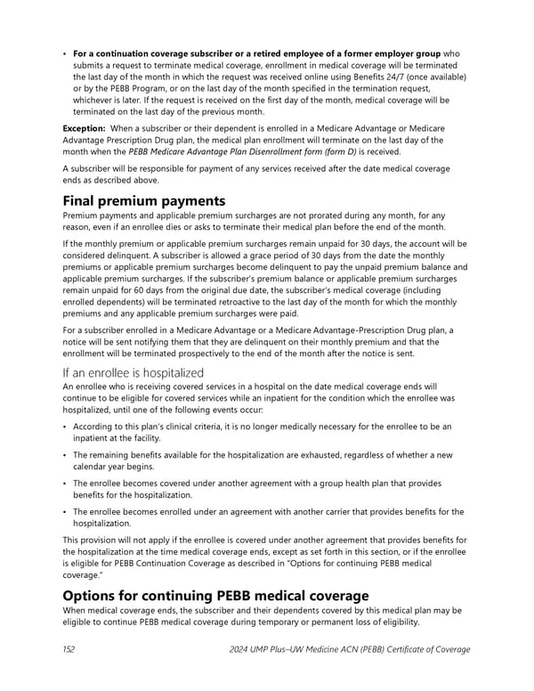 UMP Plus–UW Medicine Accountable Care Network (UW Medicine ACN) COC (2024) - Page 153