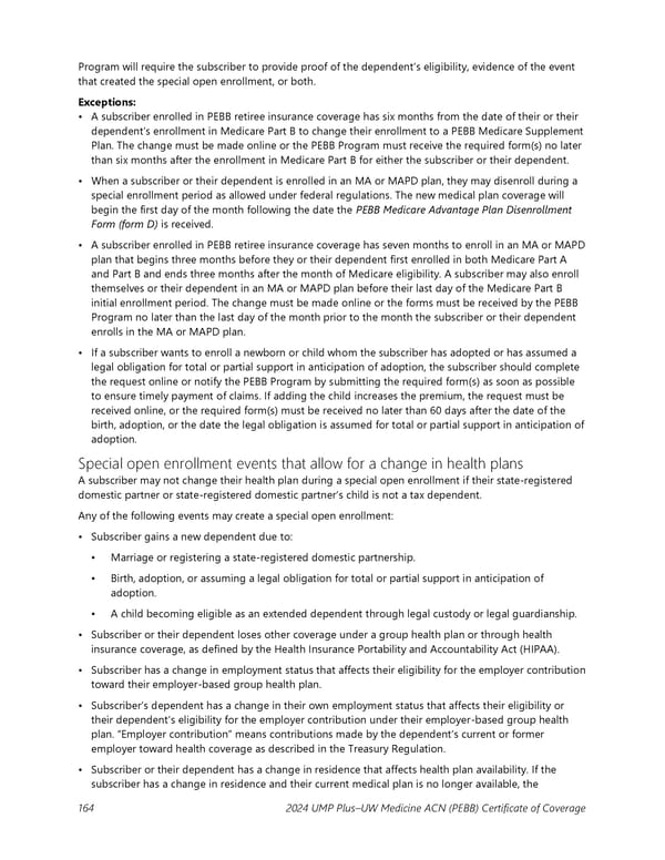 UMP Plus–UW Medicine Accountable Care Network (UW Medicine ACN) COC (2024) - Page 165