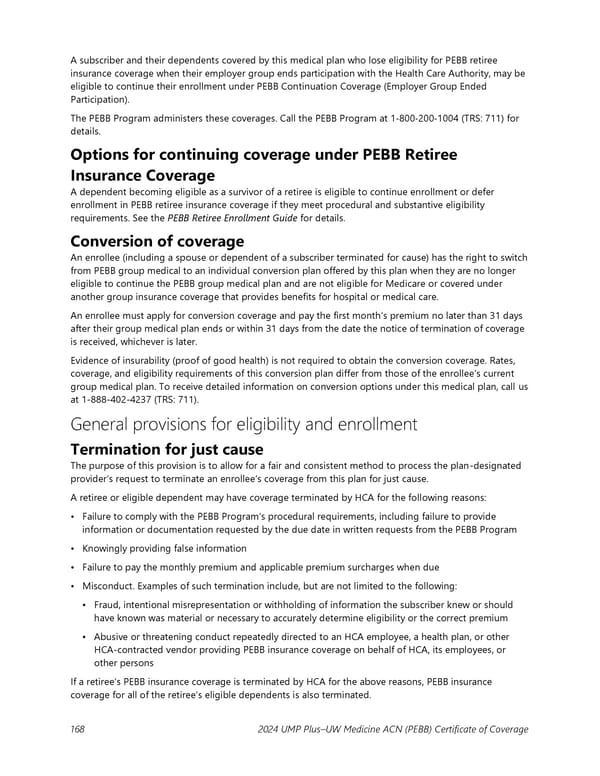 UMP Plus–UW Medicine Accountable Care Network (UW Medicine ACN) COC (2024) - Page 169