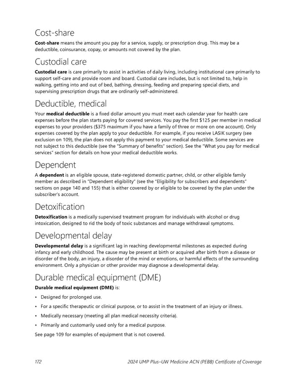 UMP Plus–UW Medicine Accountable Care Network (UW Medicine ACN) COC (2024) - Page 173