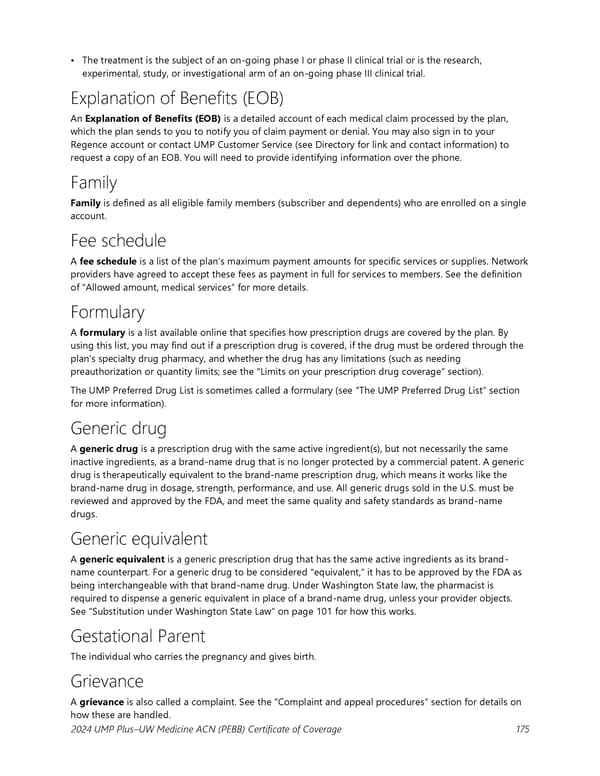 UMP Plus–UW Medicine Accountable Care Network (UW Medicine ACN) COC (2024) - Page 176