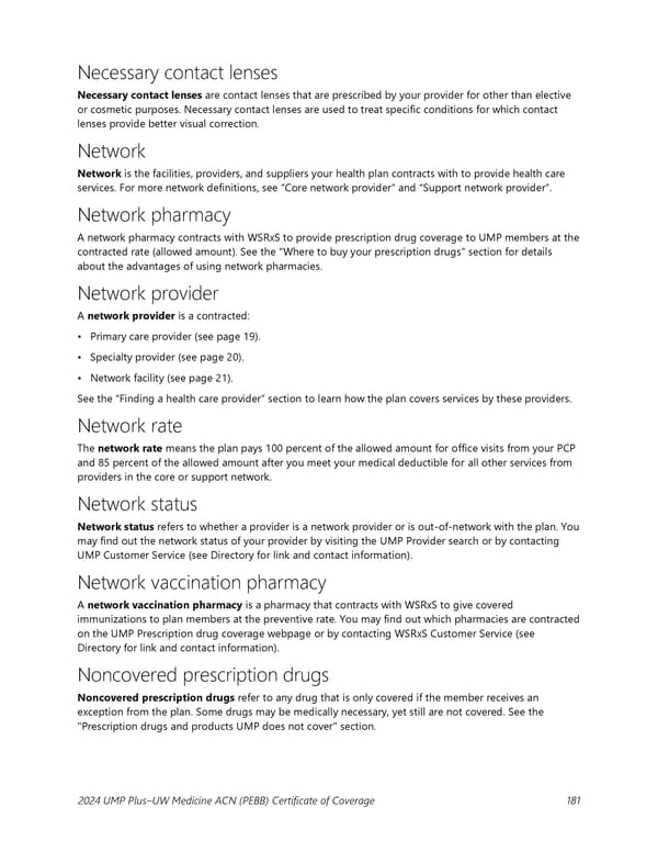 UMP Plus–UW Medicine Accountable Care Network (UW Medicine ACN) COC (2024) - Page 182