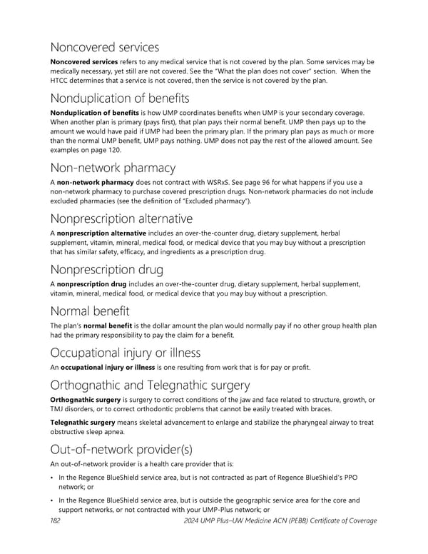 UMP Plus–UW Medicine Accountable Care Network (UW Medicine ACN) COC (2024) - Page 183