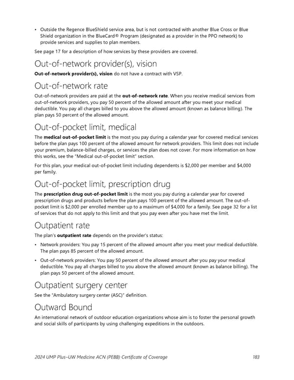 UMP Plus–UW Medicine Accountable Care Network (UW Medicine ACN) COC (2024) - Page 184