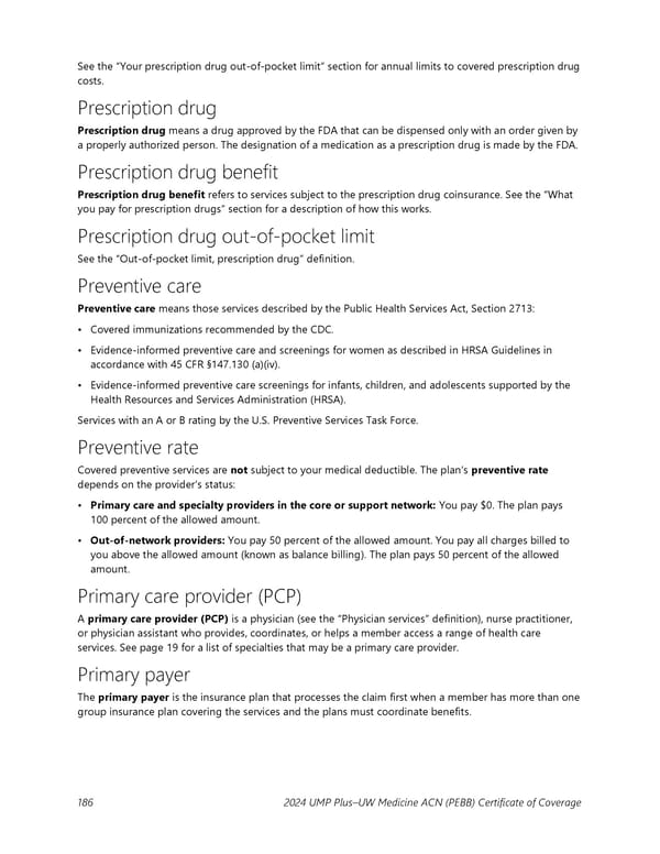 UMP Plus–UW Medicine Accountable Care Network (UW Medicine ACN) COC (2024) - Page 187