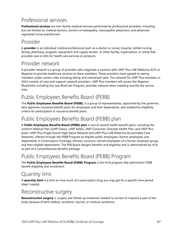 UMP Plus–UW Medicine Accountable Care Network (UW Medicine ACN) COC (2024) - Page 188