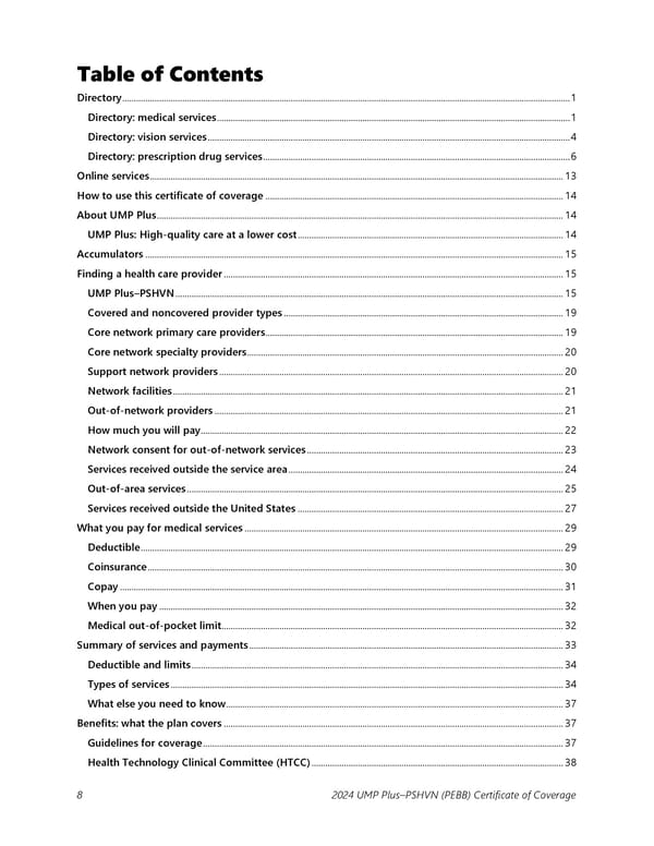 UMP Plus–Puget Sound High Value Network (PSHVN) COC (2024) - Page 9