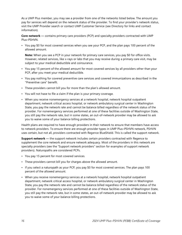 UMP Plus–Puget Sound High Value Network (PSHVN) COC (2024) - Page 17