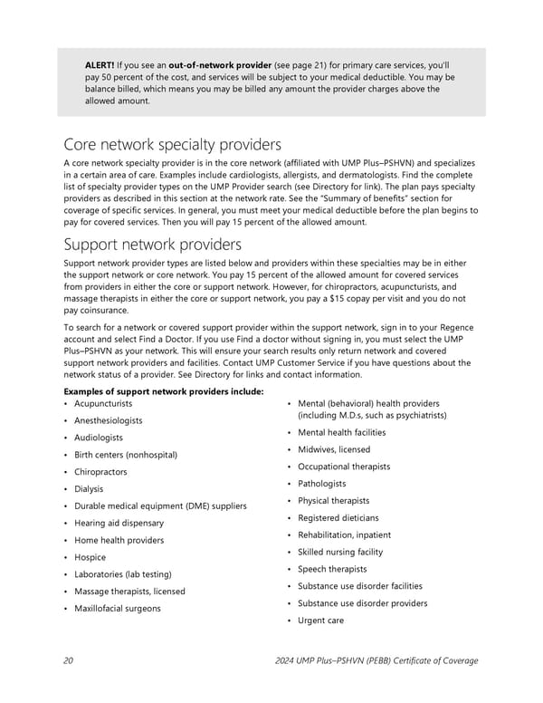 UMP Plus–Puget Sound High Value Network (PSHVN) COC (2024) - Page 21